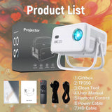 Velec 2025 New Projector 8K Video Decode 650 ANSI 1080 Auto Focus Android 14 Smart Portable Outdoor Movie Projector Home Theater