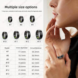 2025 Smart Ring Blood Pressure Heart Rate Sleep Monitoring Smart Ring IP68 & 5ATM Waterproof Multi-sport Mode Smart Ring Man Women