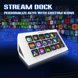 HAISEEN Visual Stream Deck Keyboard LCD Button 15Key Live Content Creation Controller Customizable Windows Mac OS Android iOS