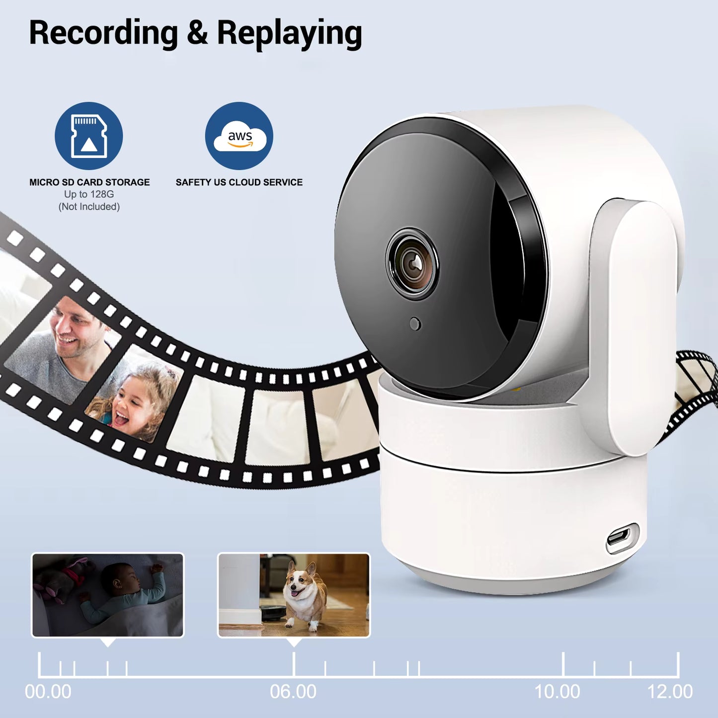 Tuya 1080P Wifi Camera Indoor 360 PTZ Pet Baby Monitor IR Night Vision Ai Detect P2P Surveillance IP Cameras with Google Alexa