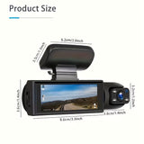 1080P WIFI Dual camera Dash Cam for cars, Front And Inside, car camera with IR Night Vision, Loop Recording, wide angle Car DVR Came