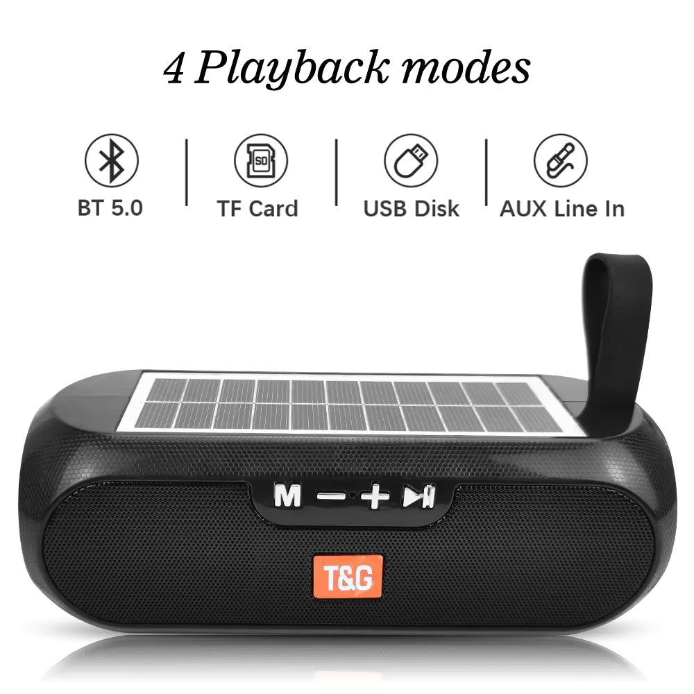 TG182 Solar with flashlight speaker Outdoor Bluetooth speaker 10W USB portable wireless support TF card FM radio assisted input