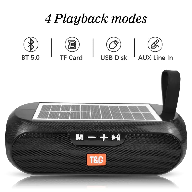 TG182 Solar with flashlight speaker Outdoor Bluetooth speaker 10W USB portable wireless support TF card FM radio assisted input