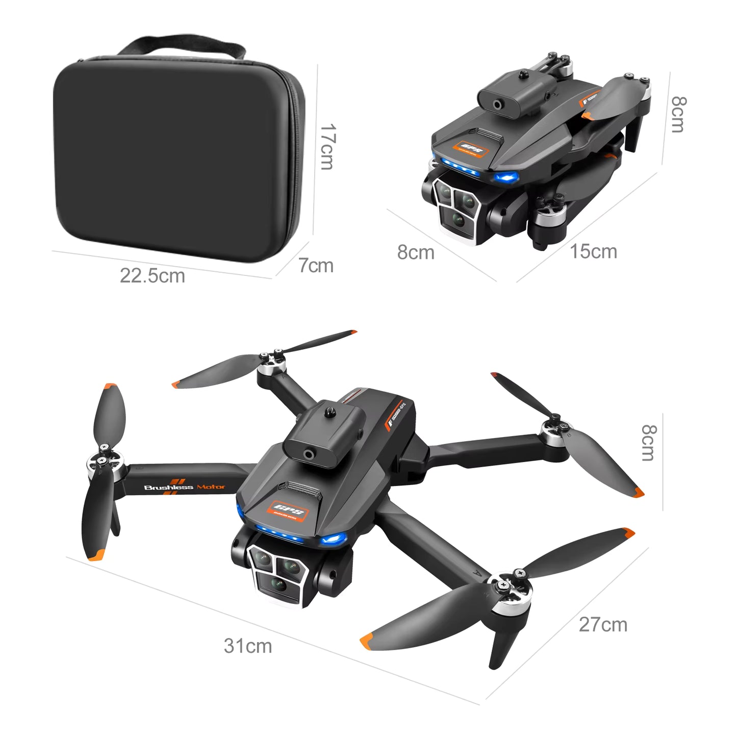 2025 S158 GPS Return Drone Screen Control Folding 8K HD Camera 5G Brushless Motor Optical Flow Positioning RC Quadcopter RC Toy