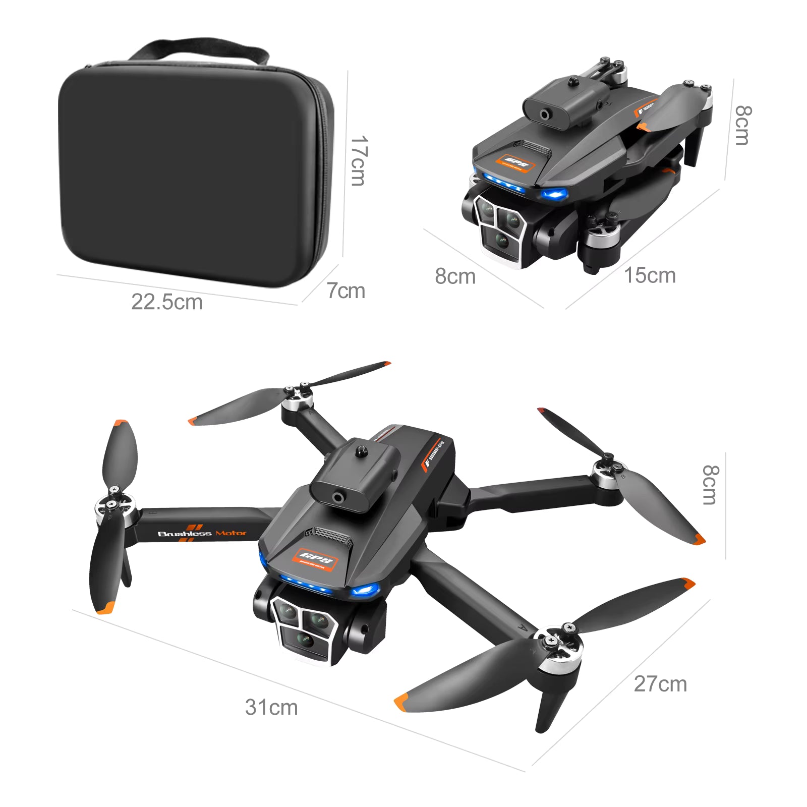 2025 S158 GPS Return Drone Screen Control Folding 8K HD Camera 5G Brushless Motor Optical Flow Positioning RC Quadcopter RC Toy