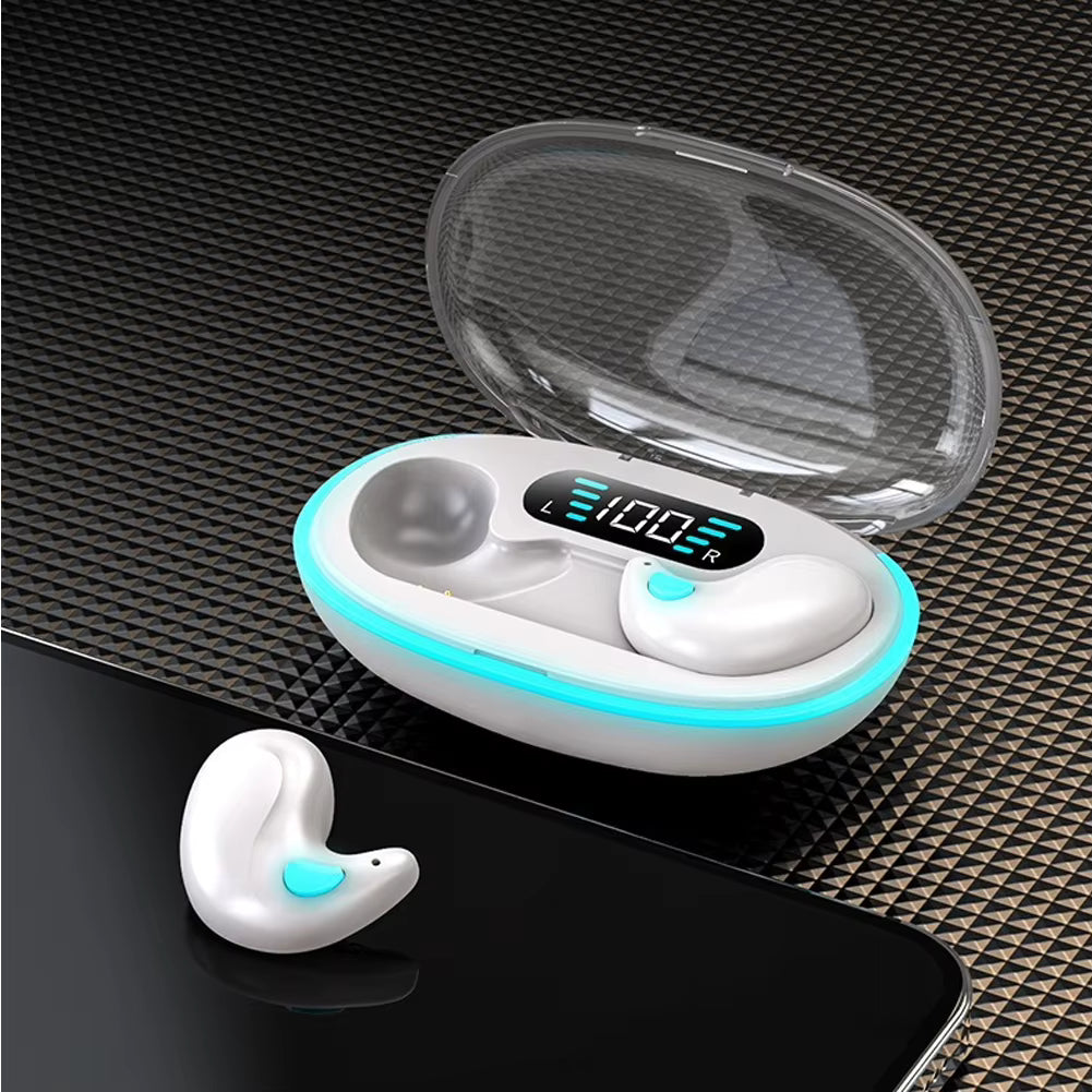 X55 Mini Invisible Sleep Wireless Earphone Bluetooth 5.3 Waterproof Noise Cancelling Touch Control Headphone for Better Sleep