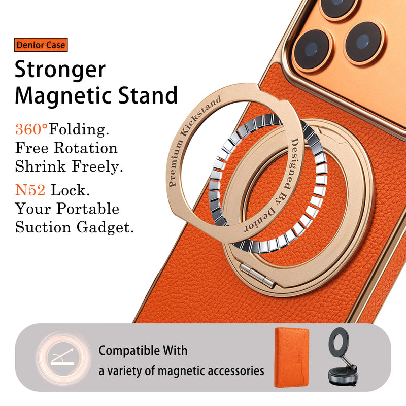 Lychee PU Leather Case with Rotatable Kickstand | A25+2L