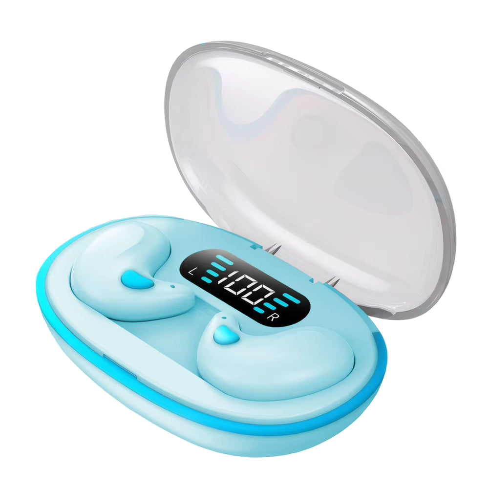 X55 Mini Invisible Sleep Wireless Earphone Bluetooth 5.3 Waterproof Noise Cancelling Touch Control Headphone for Better Sleep