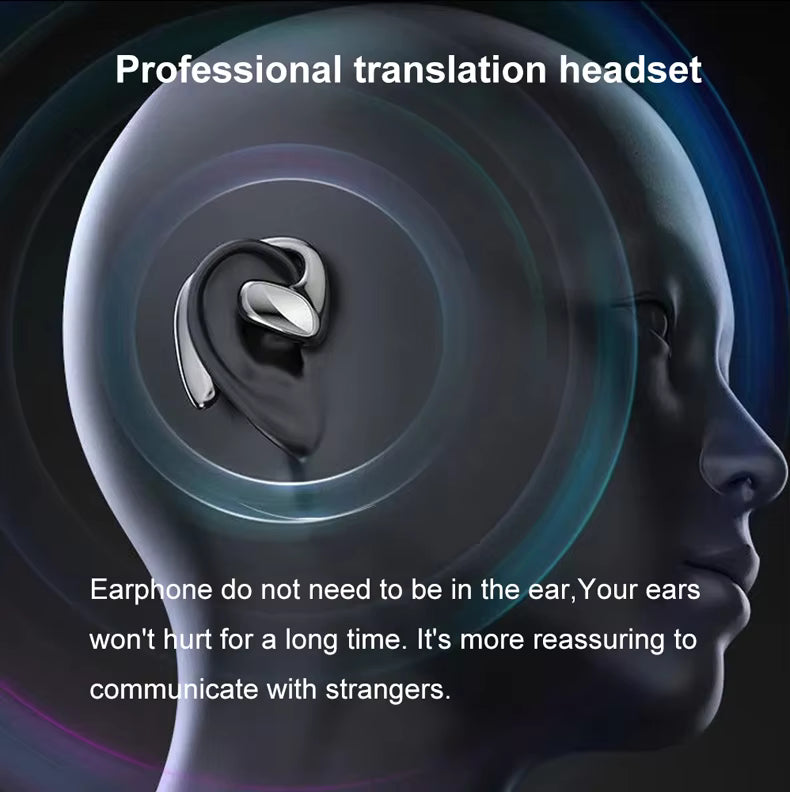 Bluetooth 5.1 Translation Headphones 144 Languages Instant Translate Smart Voice Translator Wireless Music Earphones Translator