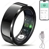 2025 Smart Ring Blood Pressure Heart Rate Sleep Monitoring Smart Ring IP68 & 5ATM Waterproof Multi-sport Mode Smart Ring Man Women