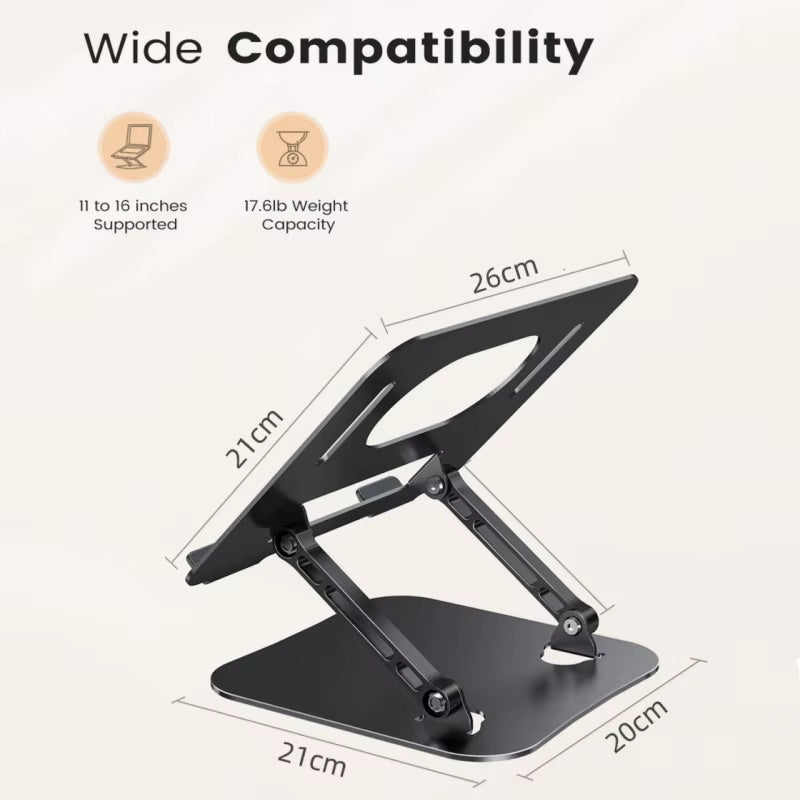 Phone Tablet Stand Adjustable Aluminum Alloy laptop Tablet up to 17 "Laptop Portable Folding stand Cooling stand support