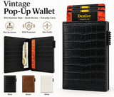 T5 Pop-Up Wallet - 9 Cards - Crocodile Pattern