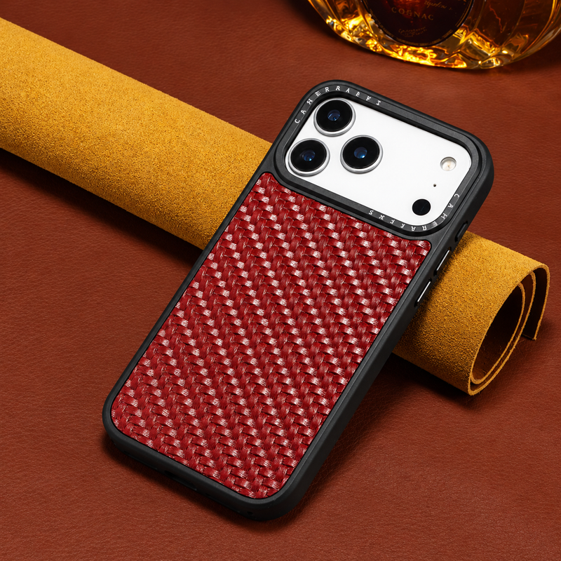 Woven Twill Cowhide Leather Magnetic Case | A26