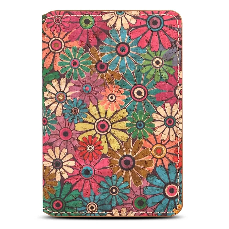 V10 Magnetic Card Holder - Floral Cork