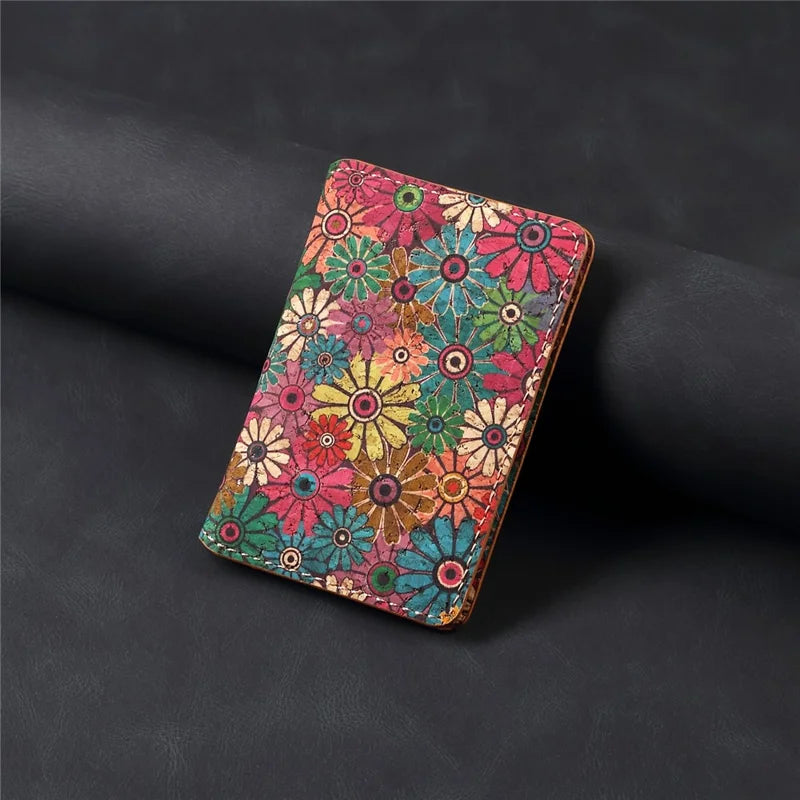 V10 Magnetic Card Holder - Floral Cork