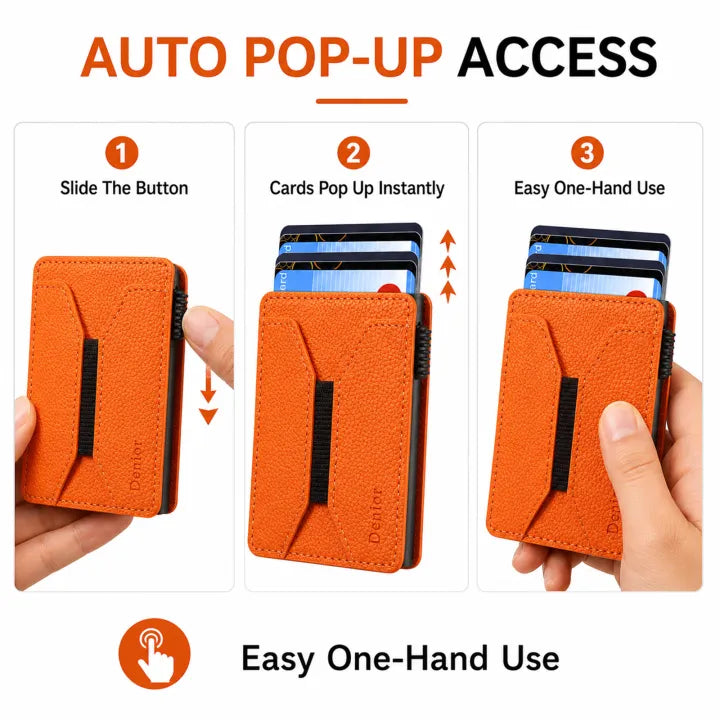 V24 Magnetic Pop-Up Card Holder - 9 Cards