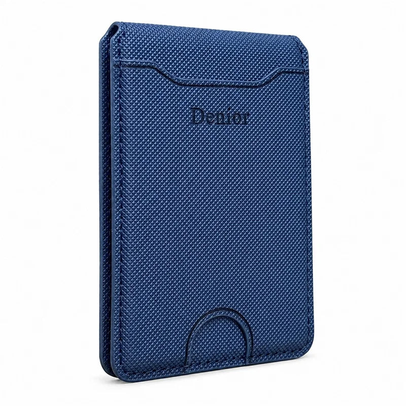 V27 Magnetic Card Holder - Cross-Grain PU Leather