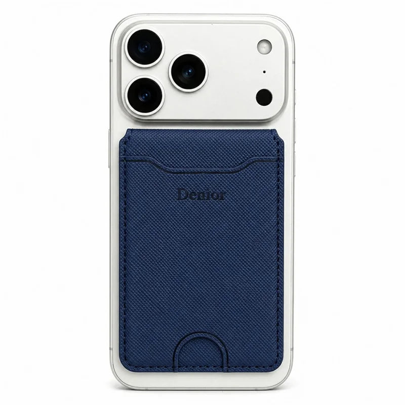 V27 Magnetic Card Holder - Cross-Grain PU Leather