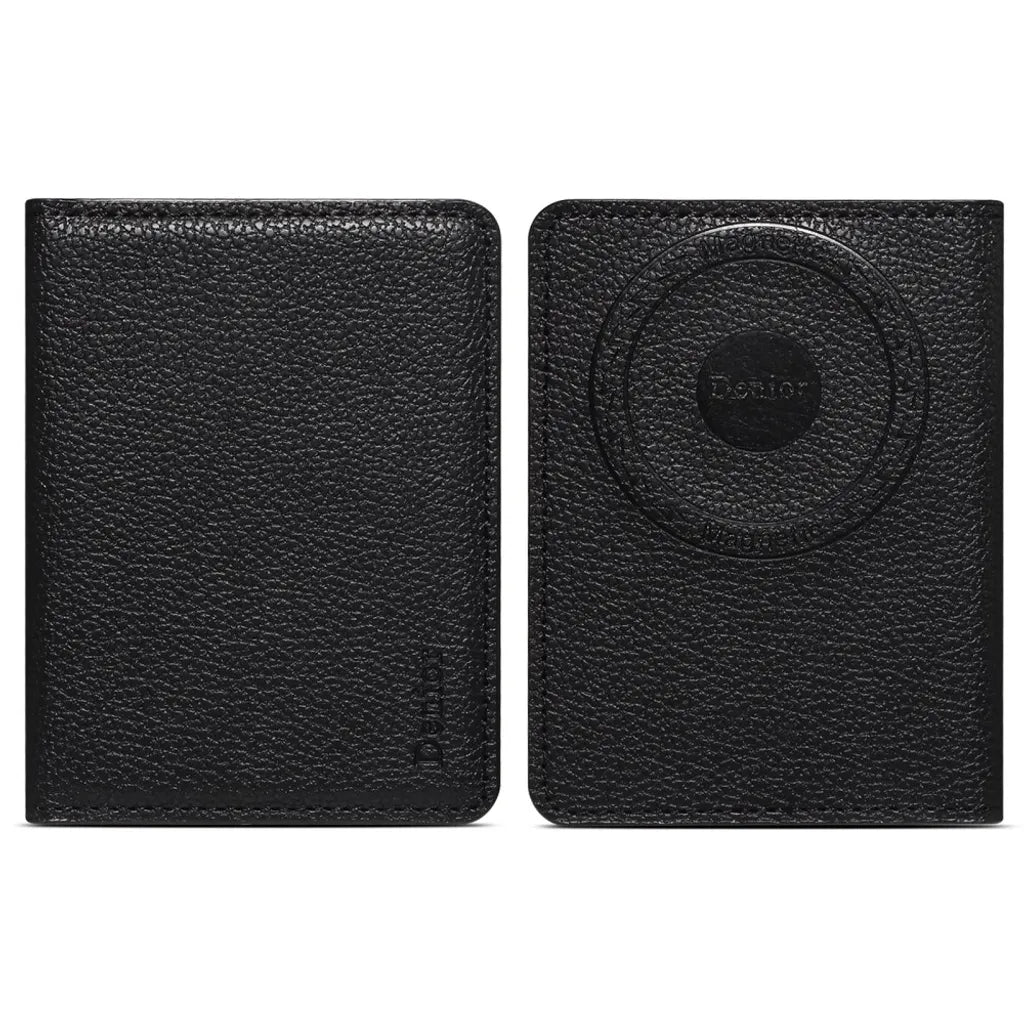 V28 Magnetic Card Holder with Cash Slot - PU Leather