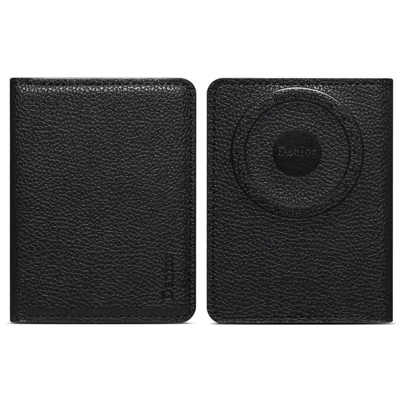 V28 Magnetic Card Holder with Cash Slot - PU Leather