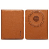 V28 Magnetic Card Holder with Cash Slot - PU Leather