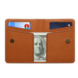 V28 Magnetic Card Holder with Cash Slot - PU Leather