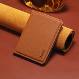 V28 Magnetic Card Holder with Cash Slot - PU Leather