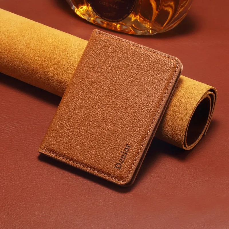 V28 Magnetic Card Holder with Cash Slot - PU Leather