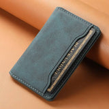 V18 Magnetic Card Holder - Vintage PU Leather