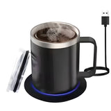 Self-Heating Coffee Mug - 12oz USB Electric Heated Mug Heat 131-149℉ Smart Warming Travel Mug Double Layer Food Grade Cup Warmer