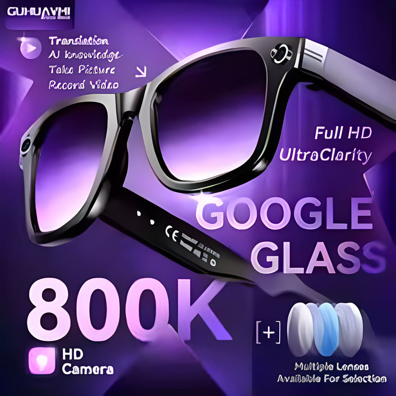 AI Smart Glasses with 8MP Camera Video Recording 100+ Languages Translation Sunglasses Bluetooth Call Music Play Men Women 2025