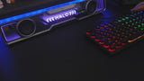 EWEADN 104-Key Retro Gaming Keyboard, Typewriter-Inspired RGB Backlit Silent with Round Keycaps, Wired USB for PC & Laptop Game