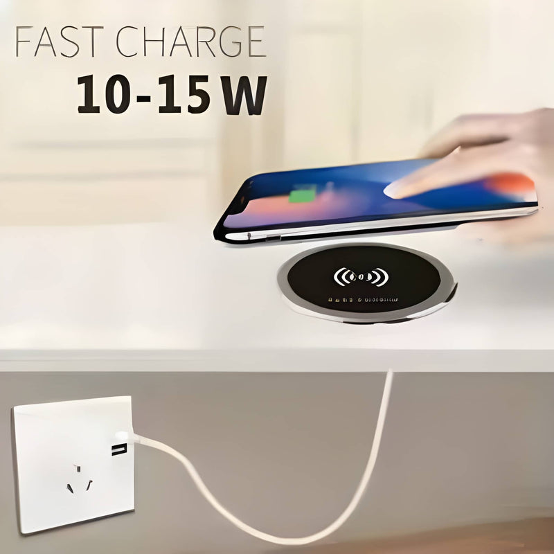 Desk Embeded Wireless Charger for iPhone 11 X Samsung S10 Xiaomi mi 9 Table Office 15W 10W 7.5W Qi Fast Pad Phone Charger 3.0