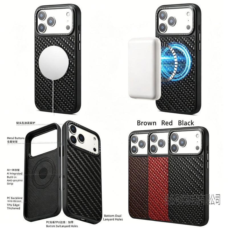 Woven Twill Cowhide Leather Magnetic Case | A26