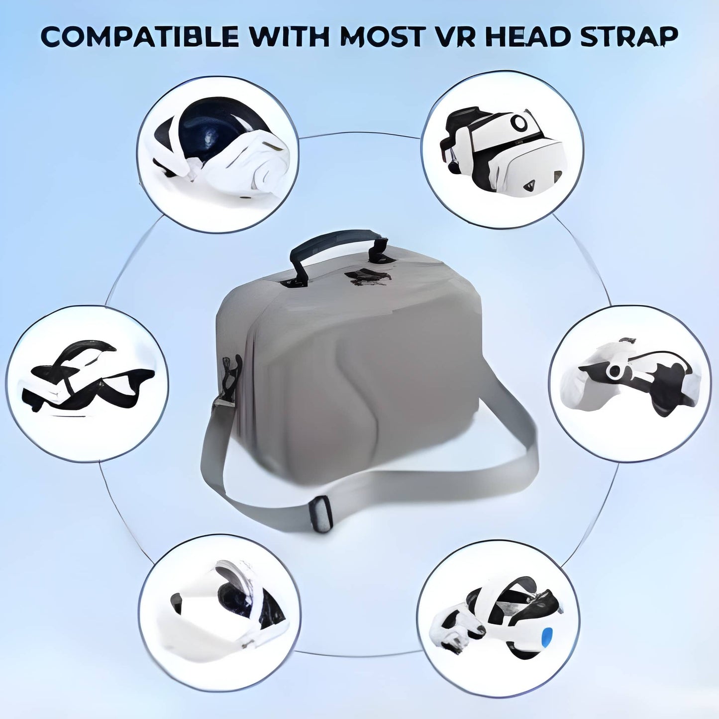 10000mAh Battery Comfort Head Strap For Meta Quest 3/3s Replacement Elite Strap PD18W Charging Enhanced Playtime, Carrying Case