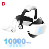 10000mAh Battery Comfort Head Strap For Meta Quest 3/3s Replacement Elite Strap PD18W Charging Enhanced Playtime, Carrying Case