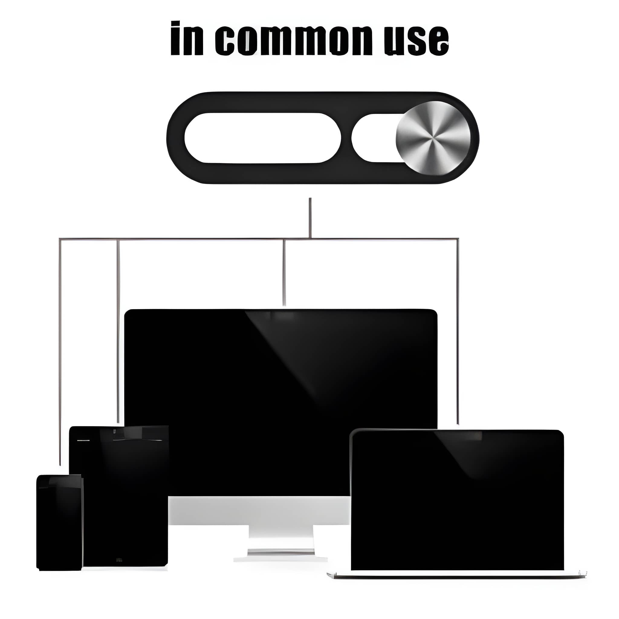 1-2Pcs Black Webcam Cover for IPhone Anti-hacker Shutter Privacy Protection Slide Shield Anti-peep for SmartPhone Laptop Camera